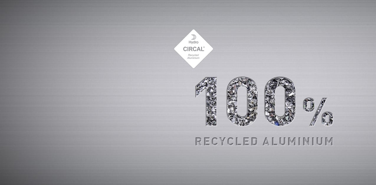 alluminio riciclato al 100%